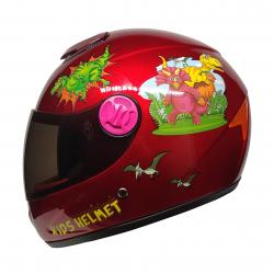 SY-118 DİNO RED / ÇOCUK KASKI / FULL FACE KASK