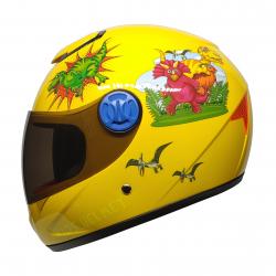 SY-118 DİNO YELLOW / ÇOCUK KASKI / FULL FACE KASK